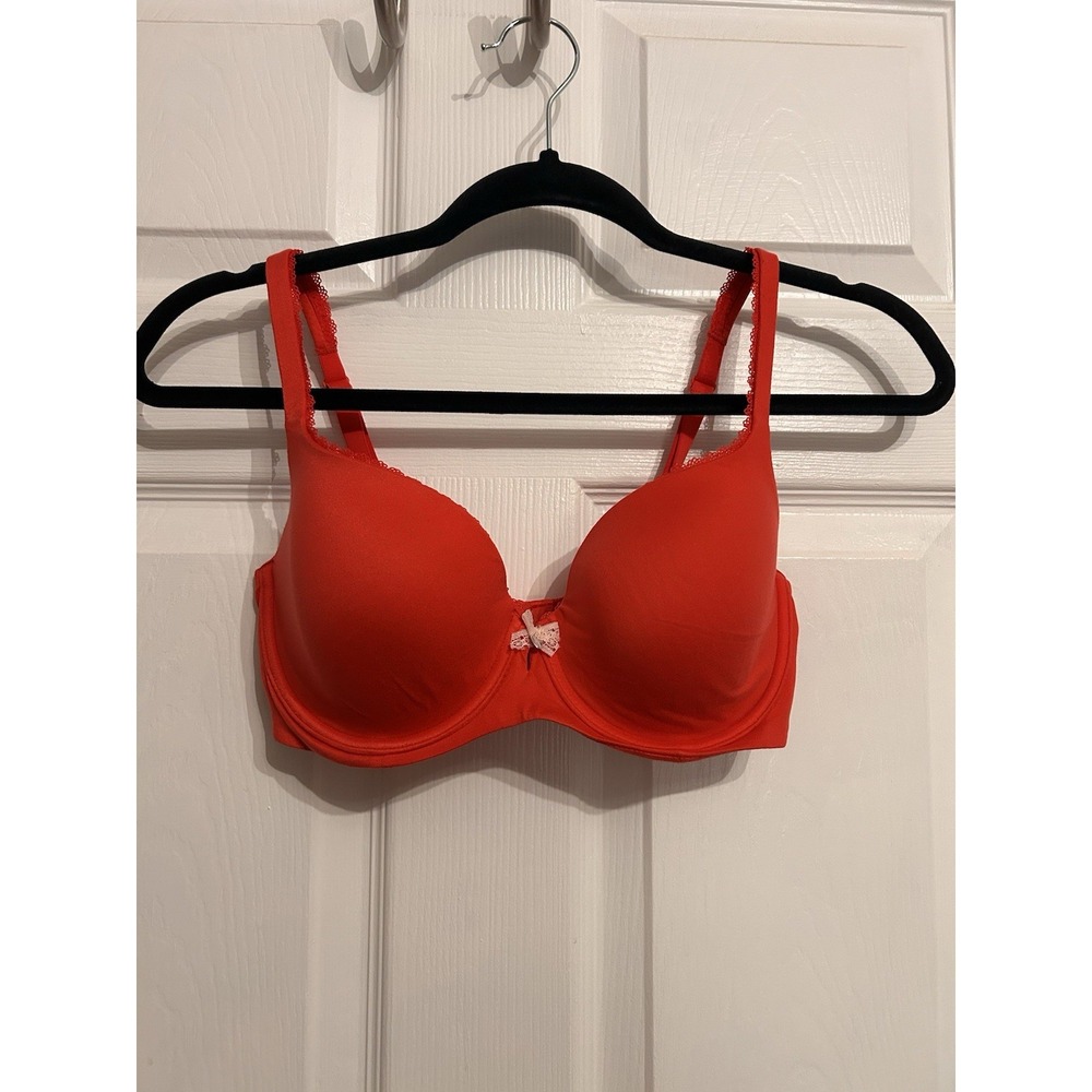 Victorias Secret 32DD Body By Victoria Bra Lined Perfect Coverage Red‎ Lingerie